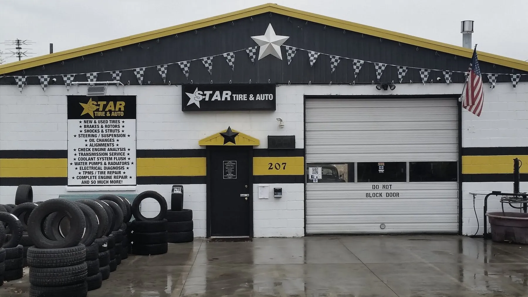 The Star Tire building on the corner of Star Road and State Street