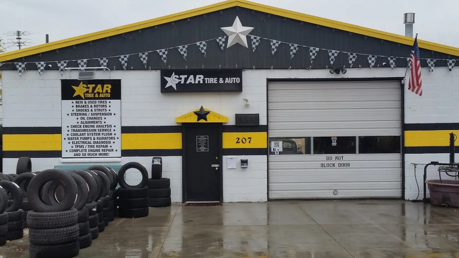 The Star Tire & Automotive building on the corner of Star Road, Star, Idaho